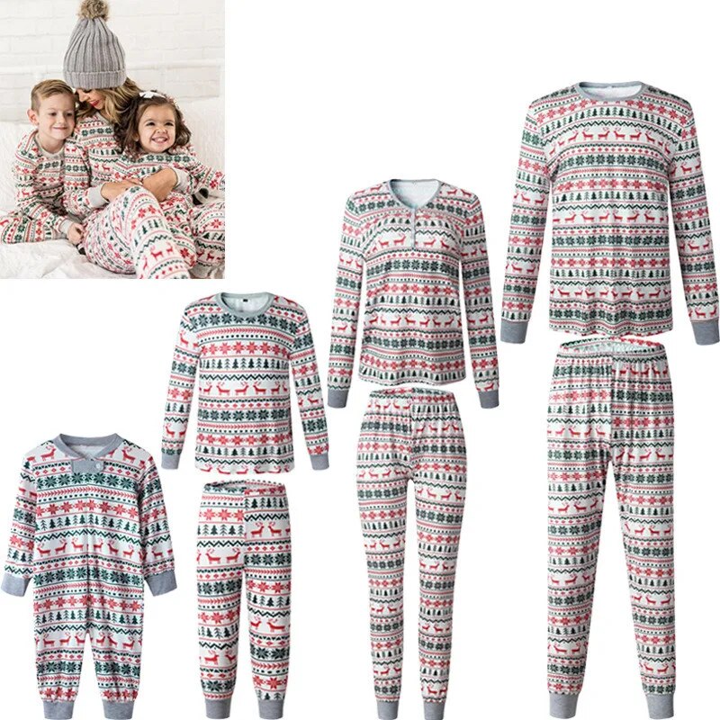 Striped Christmas Family Pyjamas